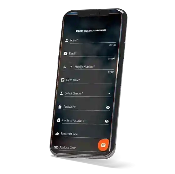 PHK77 register form with login, app download, and casino access